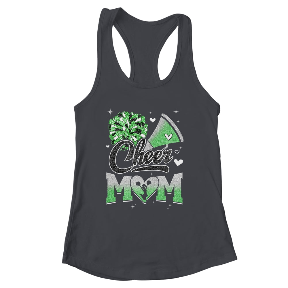 Cheer Mom Green Cheerleading Football For Women Graphic Shirt & Tank Top | siriusteestore