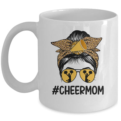 Cheer Mom Mama Parents Cheerleading Mom Messy Bun Mug | siriusteestore