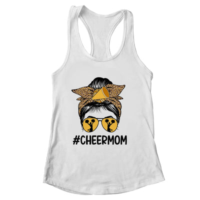 Cheer Mom Mama Parents Cheerleading Mom Messy Bun Shirt & Tank Top | siriusteestore