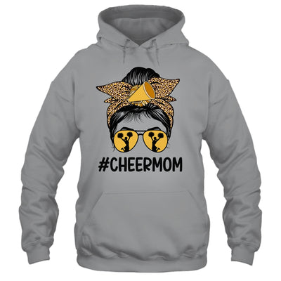 Cheer Mom Mama Parents Cheerleading Mom Messy Bun Shirt & Tank Top | siriusteestore
