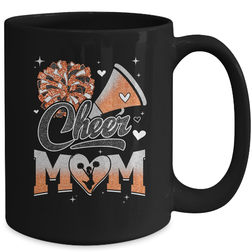 Cheer Mom Orange Cheerleading Football For Women Graphic Mug | siriusteestore