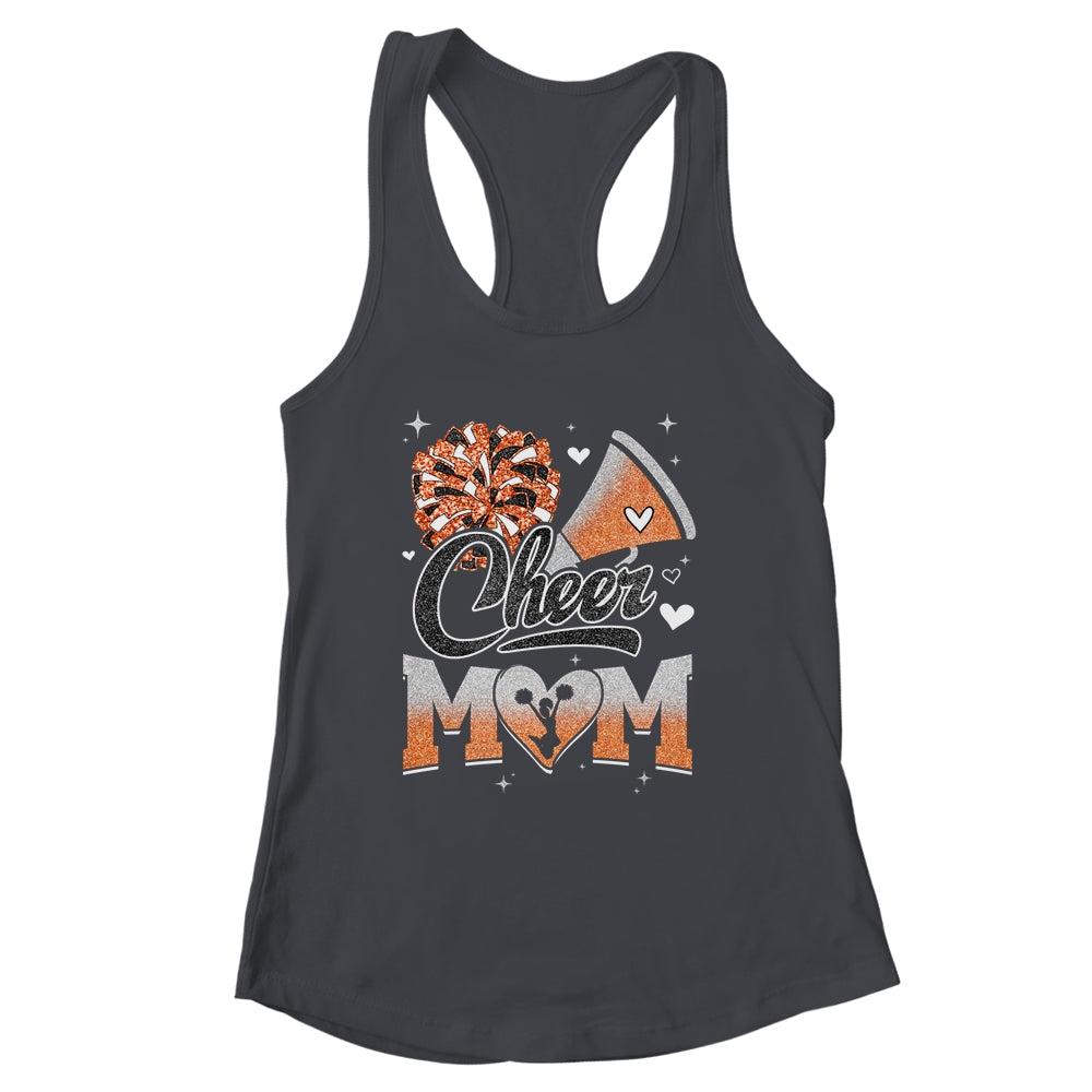 Cheer Mom Orange Cheerleading Football For Women Graphic Shirt & Tank Top | siriusteestore