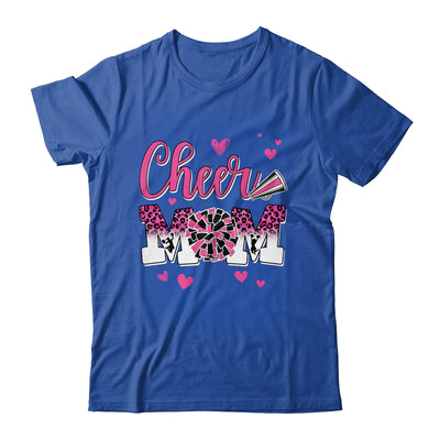 Cheer Mom Pink Black White Leopard Letters Cheer Pom Poms Shirt & Tank Top | siriusteestore