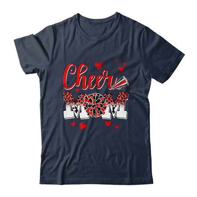 Cheer Mom Red Black White Leopard Letters Cheer Pom Poms Shirt & Tank Top | siriusteestore