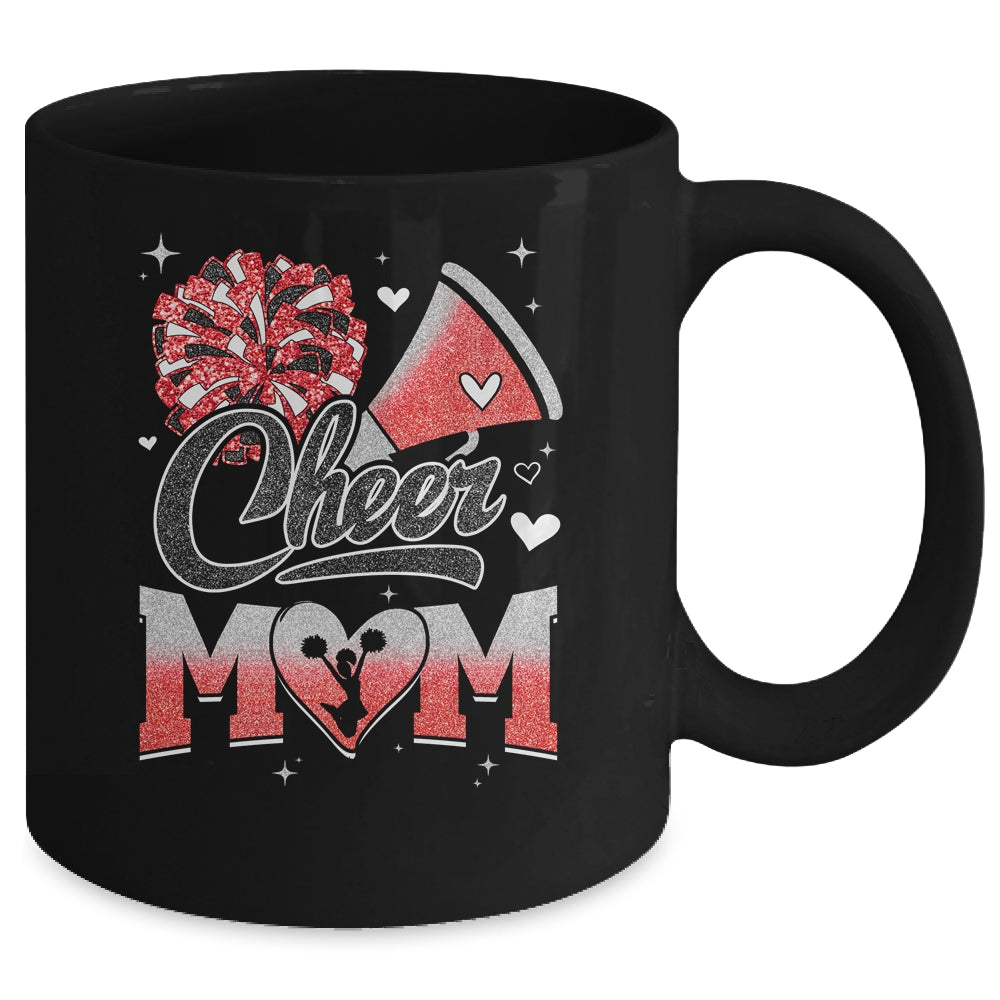 Cheer Mom Red Cheerleading Football For Women Graphic Mug | siriusteestore