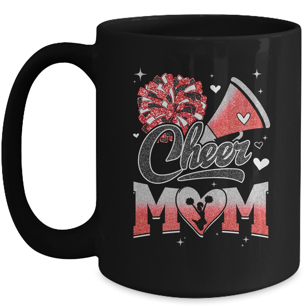 Cheer Mom Red Cheerleading Football For Women Graphic Mug | siriusteestore