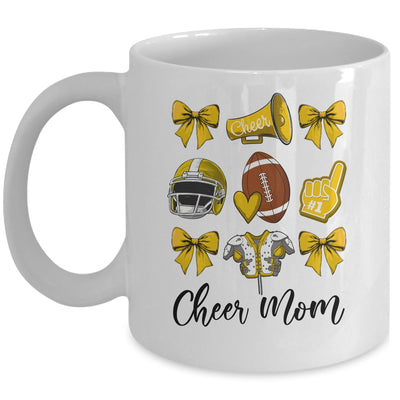 Cheer Mom Yellow Women Cheerleading Football Coquette Bow Mug | siriusteestore