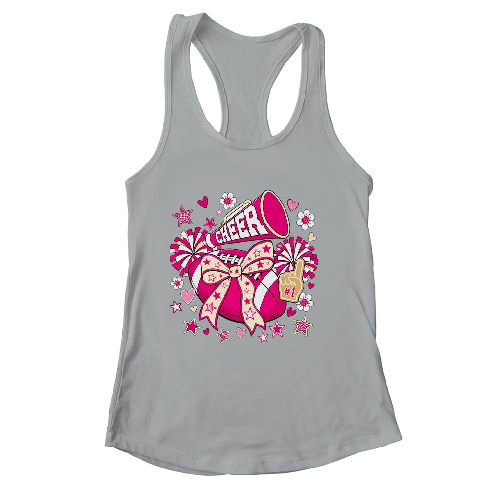 Cheer Ribbon Coquette Pink Cherring Cheer Leader Girl Women Shirt & Tank Top | siriusteestore