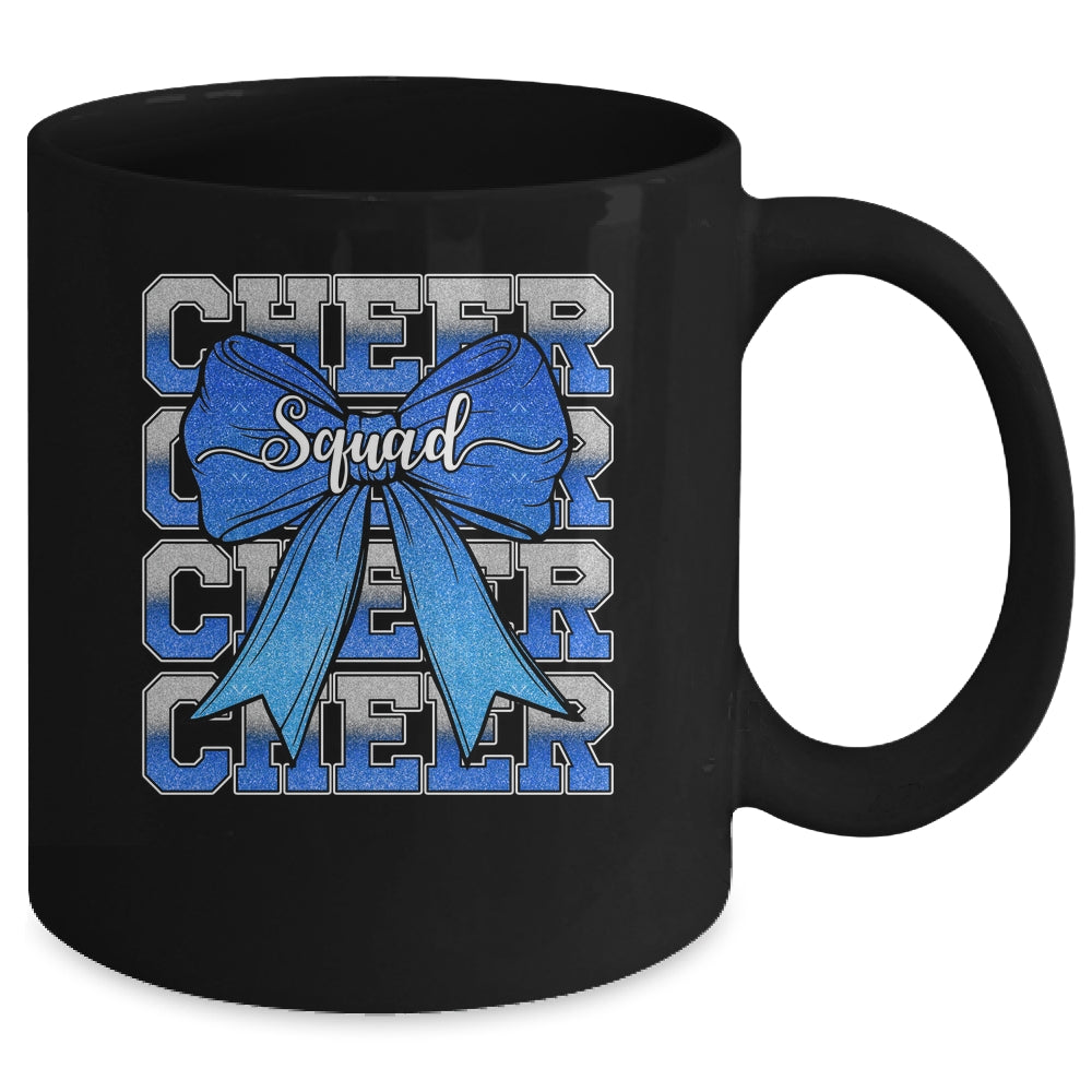 Cheer Squad Funny Cheerleader Cheerleading Coquette Bow Blue Mug | siriusteestore