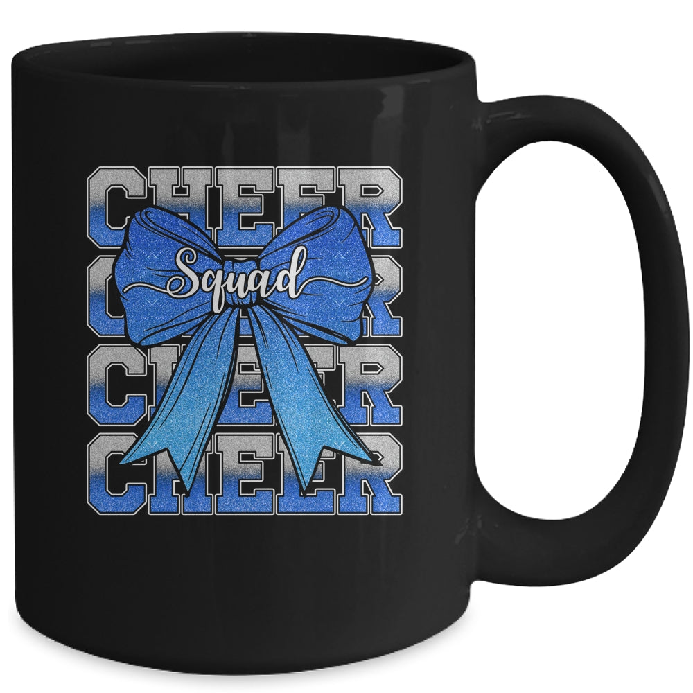 Cheer Squad Funny Cheerleader Cheerleading Coquette Bow Blue Mug | siriusteestore