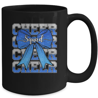 Cheer Squad Funny Cheerleader Cheerleading Coquette Bow Blue Mug | siriusteestore