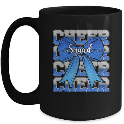 Cheer Squad Funny Cheerleader Cheerleading Coquette Bow Blue Mug | siriusteestore