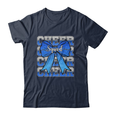Cheer Squad Funny Cheerleader Cheerleading Coquette Bow Blue Shirt & Tank Top | siriusteestore