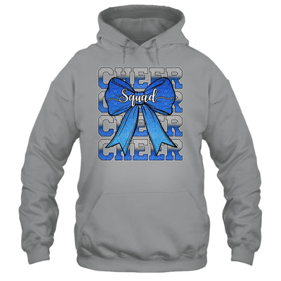 Cheer Squad Funny Cheerleader Cheerleading Coquette Bow Blue Shirt & Tank Top | siriusteestore
