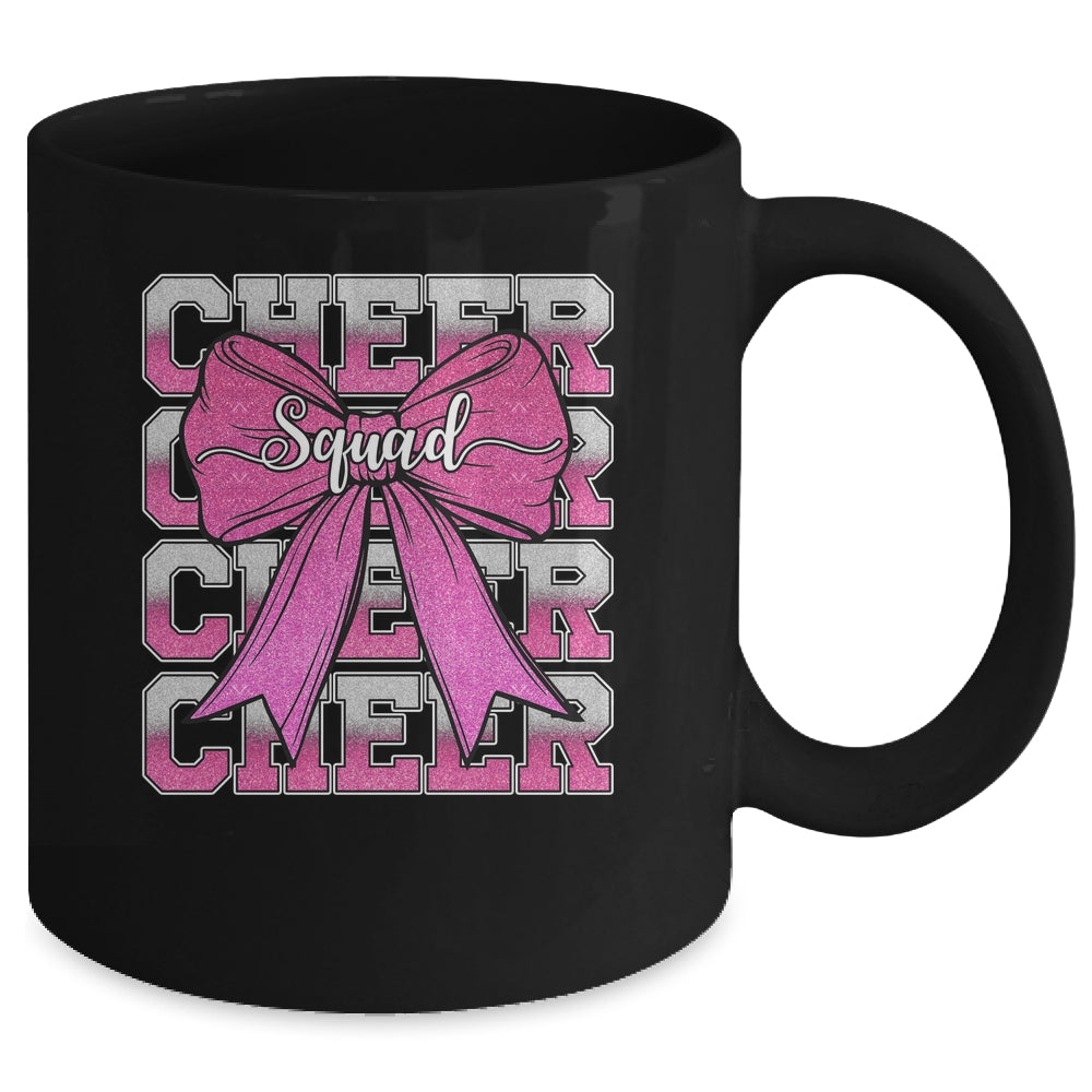 Cheer Squad Funny Cheerleader Cheerleading Coquette Bow Pink Mug | siriusteestore