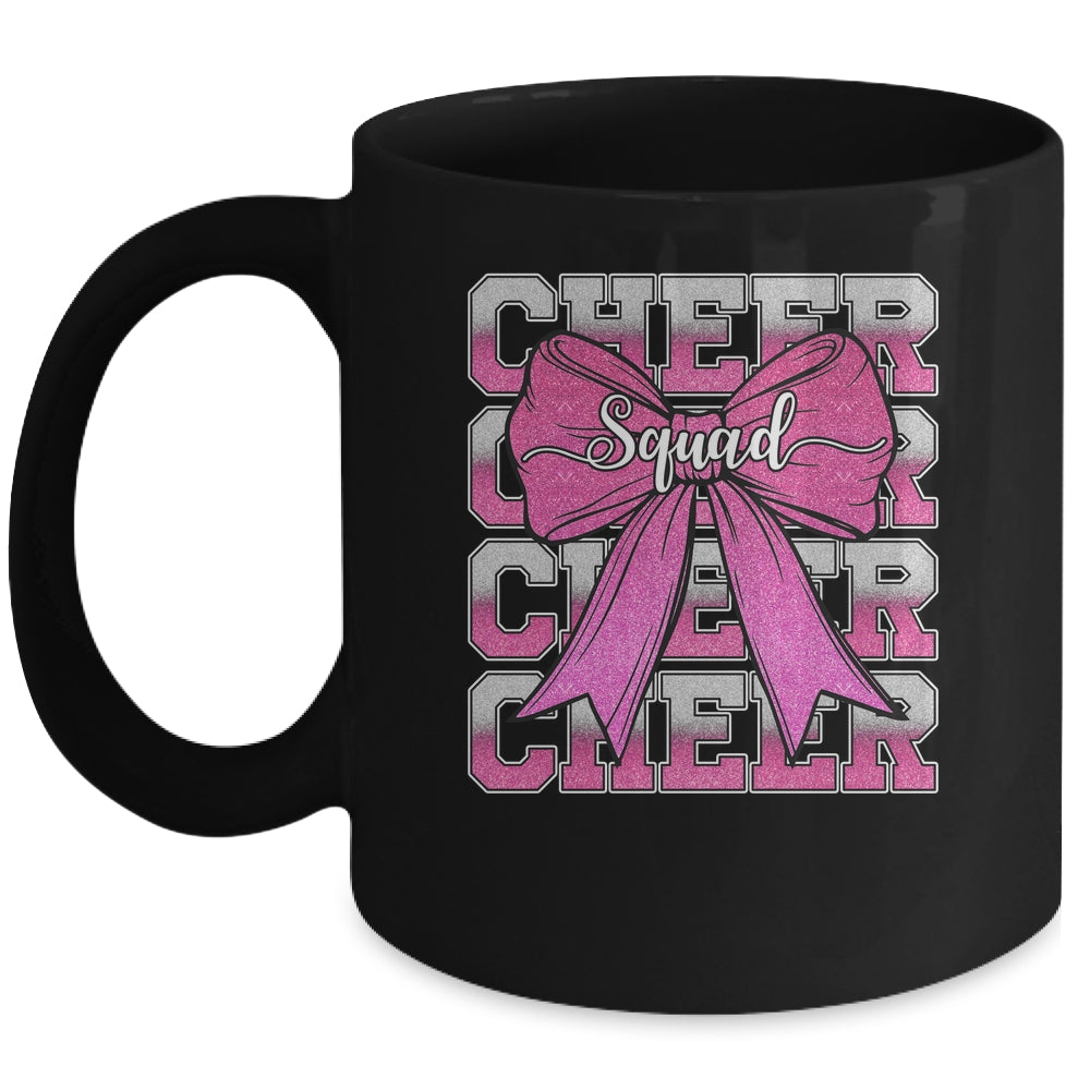 Cheer Squad Funny Cheerleader Cheerleading Coquette Bow Pink Mug | siriusteestore
