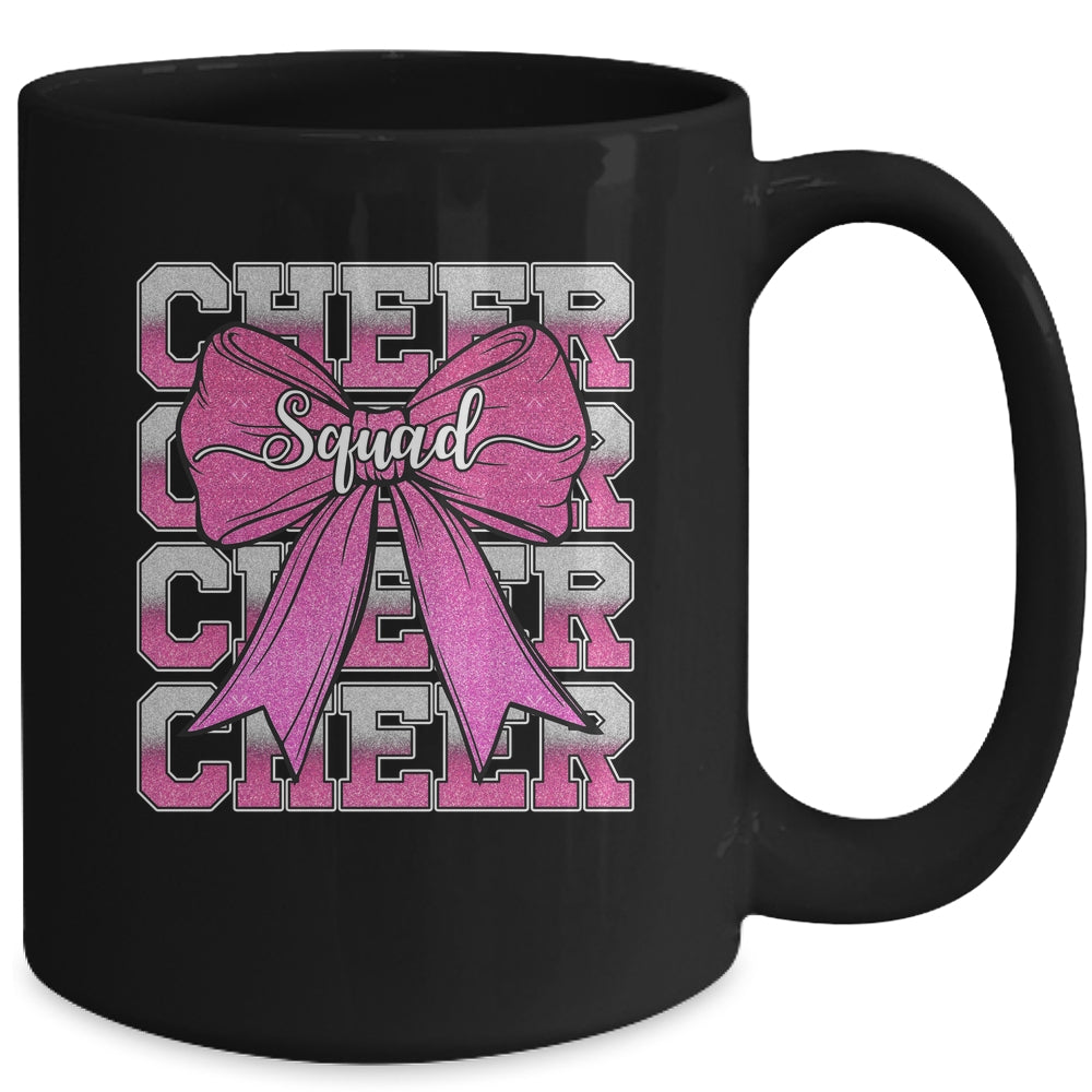 Cheer Squad Funny Cheerleader Cheerleading Coquette Bow Pink Mug | siriusteestore