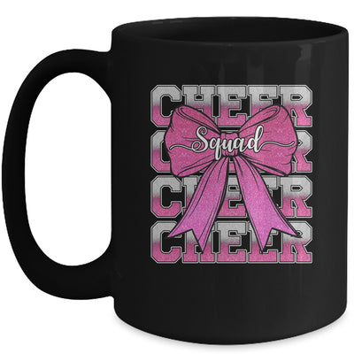 Cheer Squad Funny Cheerleader Cheerleading Coquette Bow Pink Mug | siriusteestore