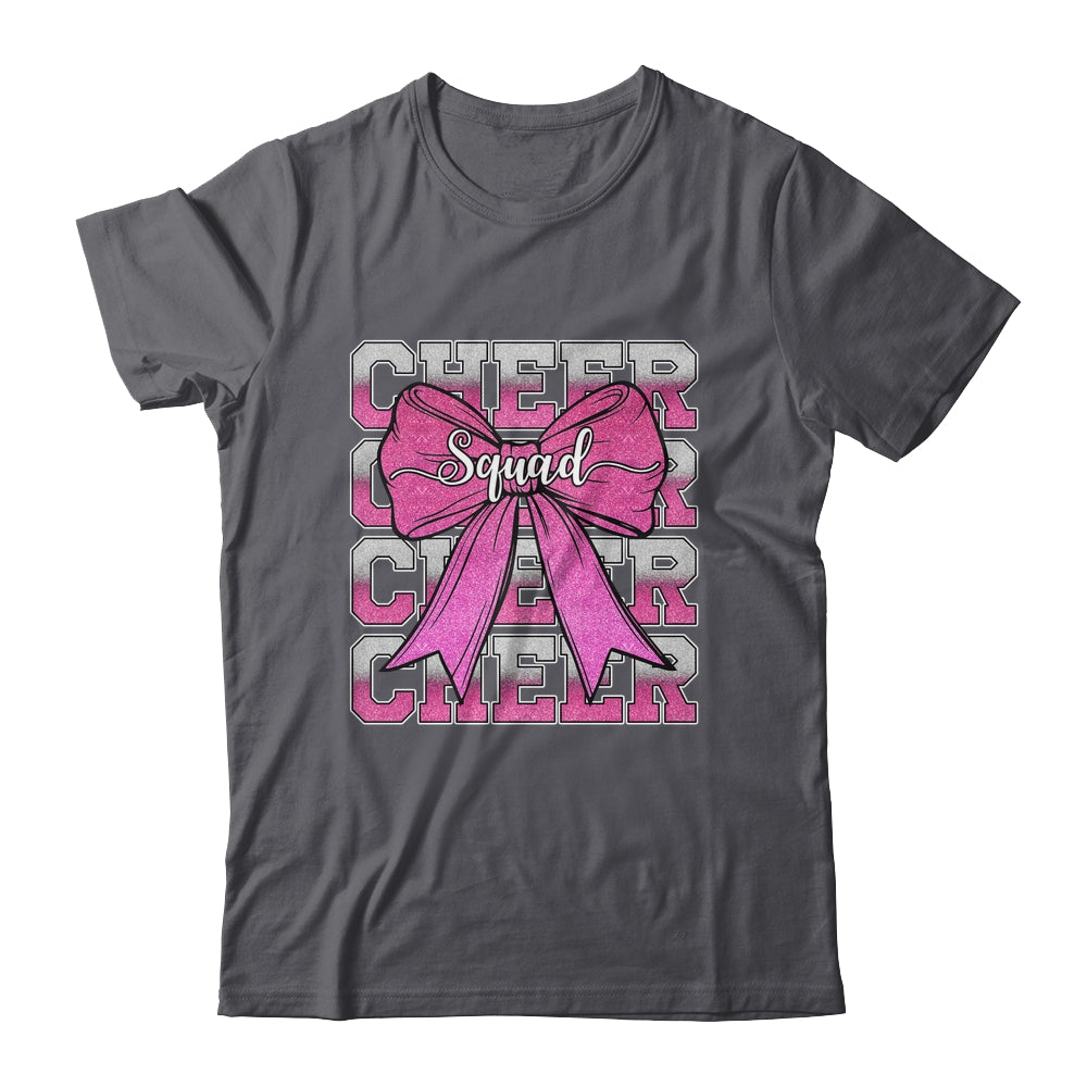 Cheer Squad Funny Cheerleader Cheerleading Coquette Bow Pink Shirt & Tank Top | siriusteestore