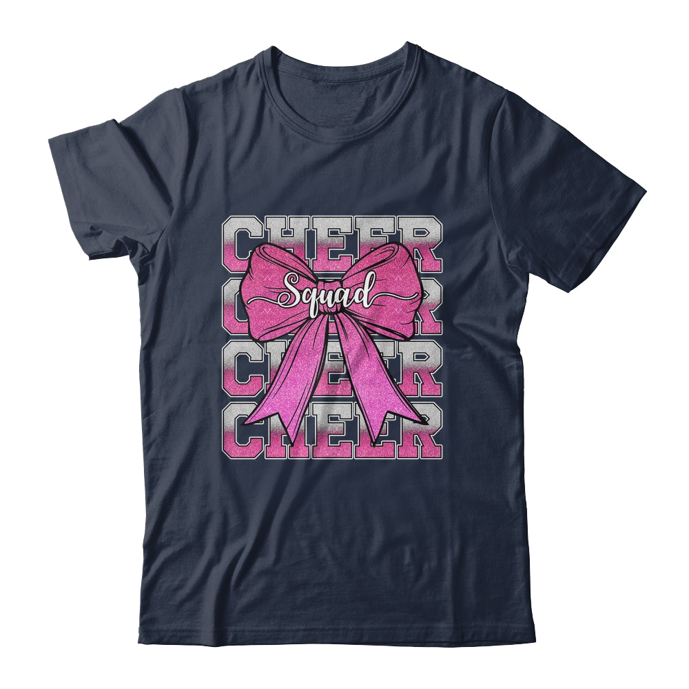 Cheer Squad Funny Cheerleader Cheerleading Coquette Bow Pink Shirt & Tank Top | siriusteestore