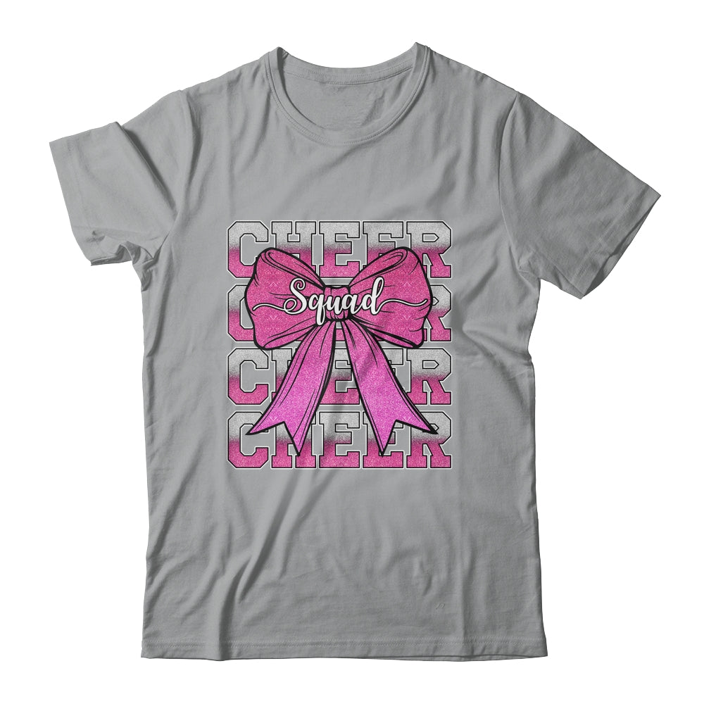 Cheer Squad Funny Cheerleader Cheerleading Coquette Bow Pink Shirt & Tank Top | siriusteestore
