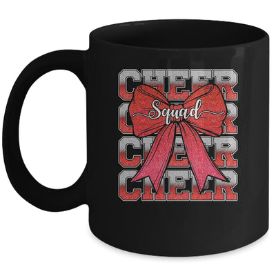 Cheer Squad Funny Cheerleader Cheerleading Coquette Bow Red Mug | siriusteestore