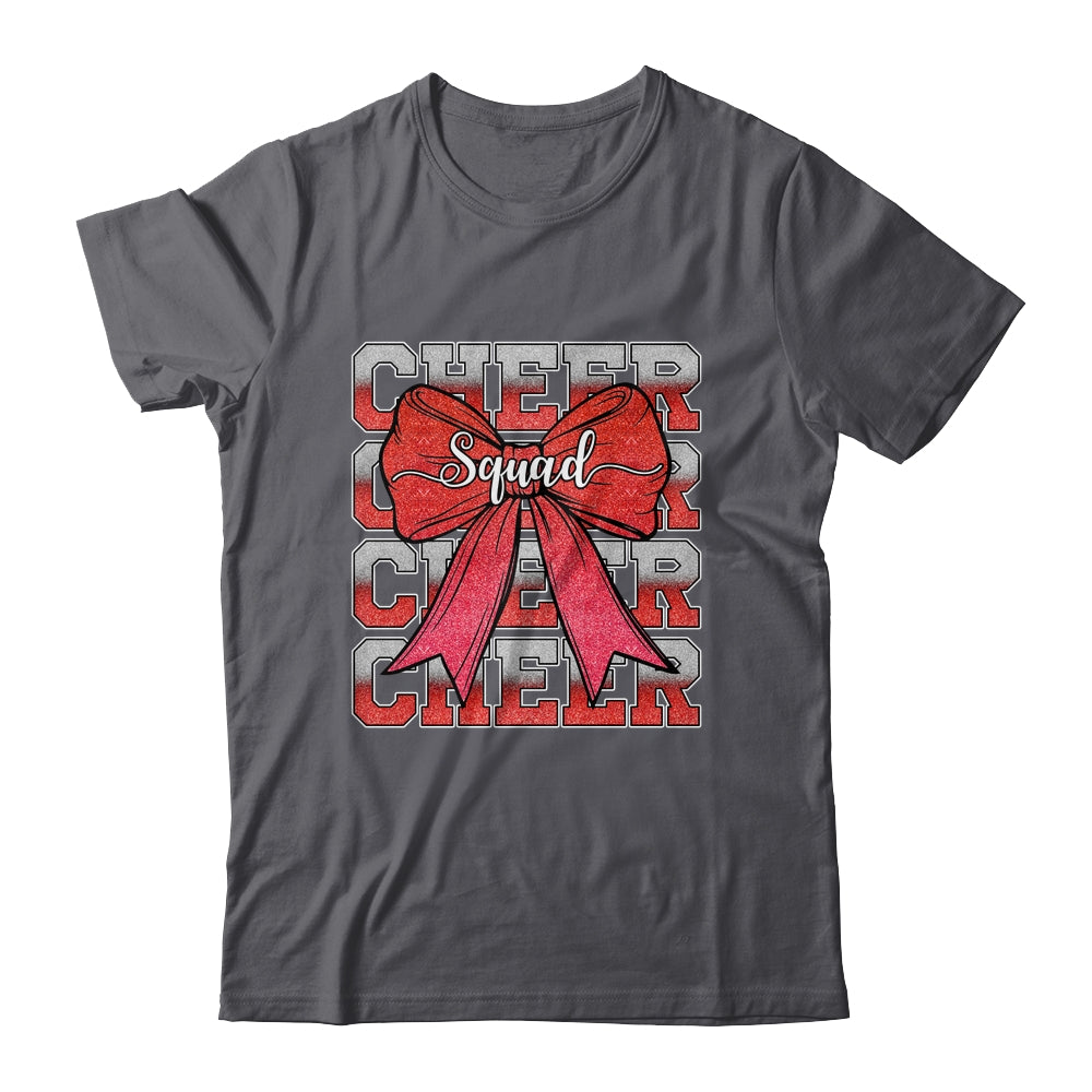 Cheer Squad Funny Cheerleader Cheerleading Coquette Bow Red Shirt & Tank Top | siriusteestore