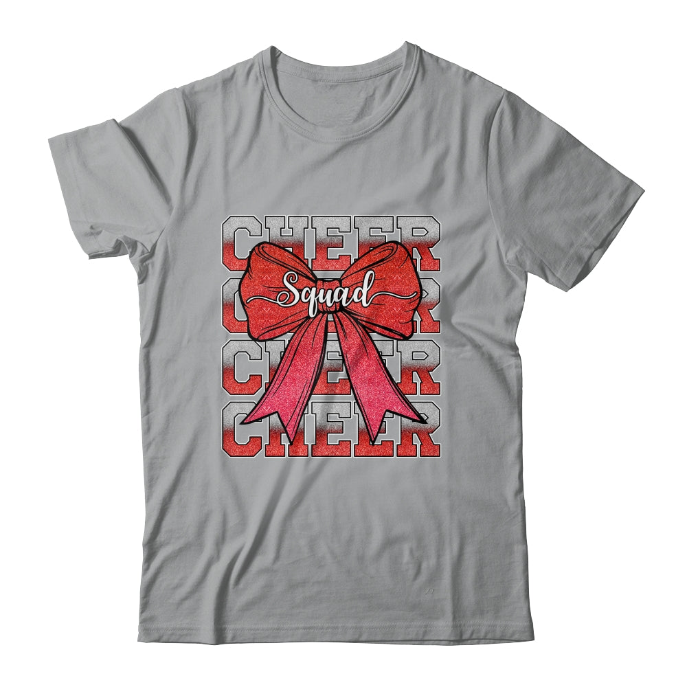 Cheer Squad Funny Cheerleader Cheerleading Coquette Bow Red Shirt & Tank Top | siriusteestore
