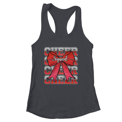 Cheer Squad Funny Cheerleader Cheerleading Coquette Bow Red Shirt & Tank Top | siriusteestore