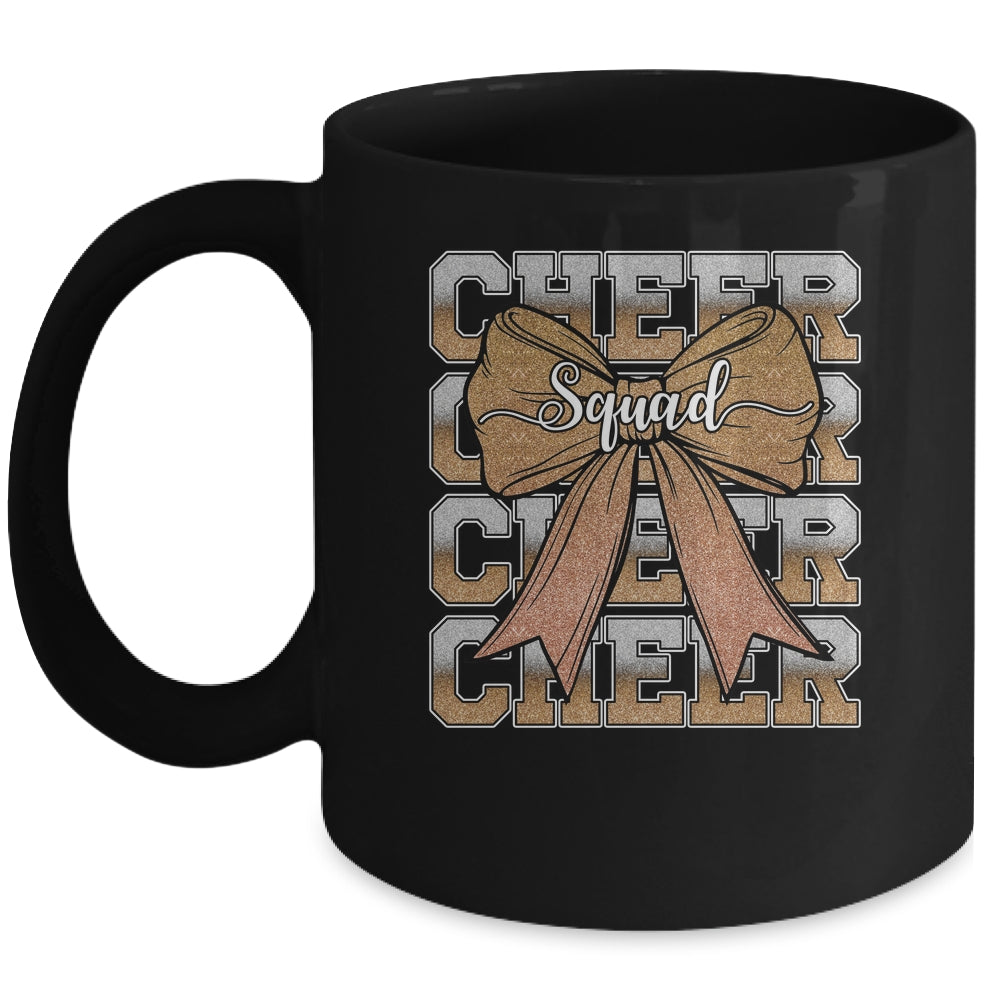 Cheer Squad Funny Cheerleader Cheerleading Coquette Brown Mug | siriusteestore