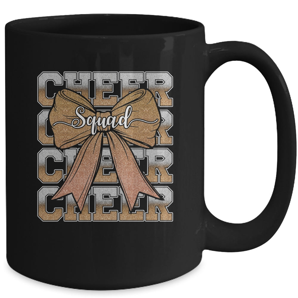 Cheer Squad Funny Cheerleader Cheerleading Coquette Brown Mug | siriusteestore