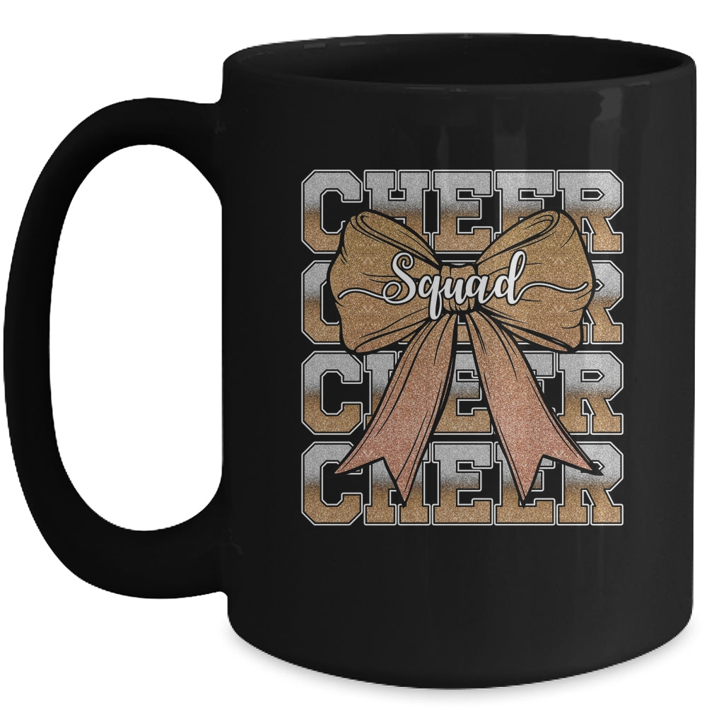 Cheer Squad Funny Cheerleader Cheerleading Coquette Brown Mug | siriusteestore