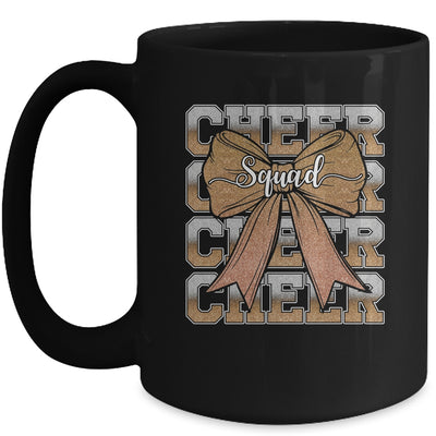 Cheer Squad Funny Cheerleader Cheerleading Coquette Brown Mug | siriusteestore