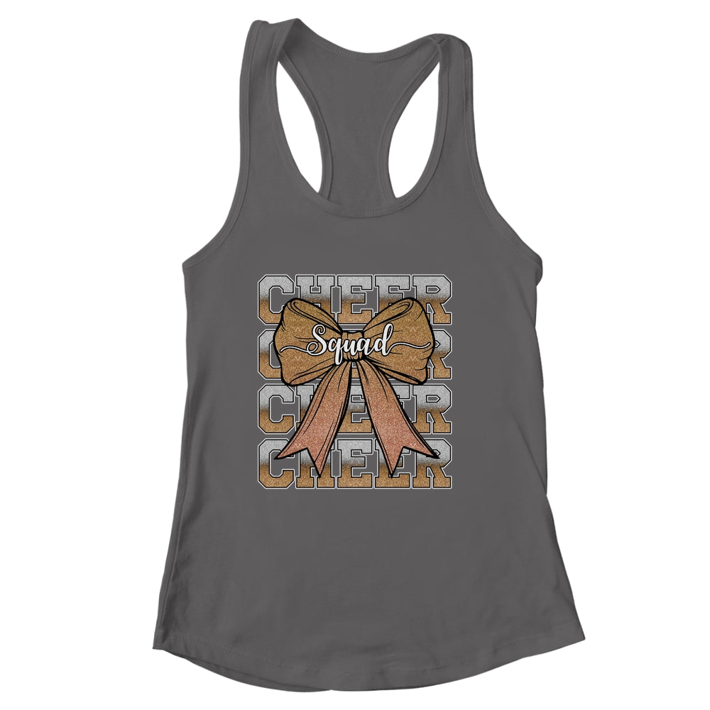 Cheer Squad Funny Cheerleader Cheerleading Coquette Brown Shirt & Tank Top | siriusteestore