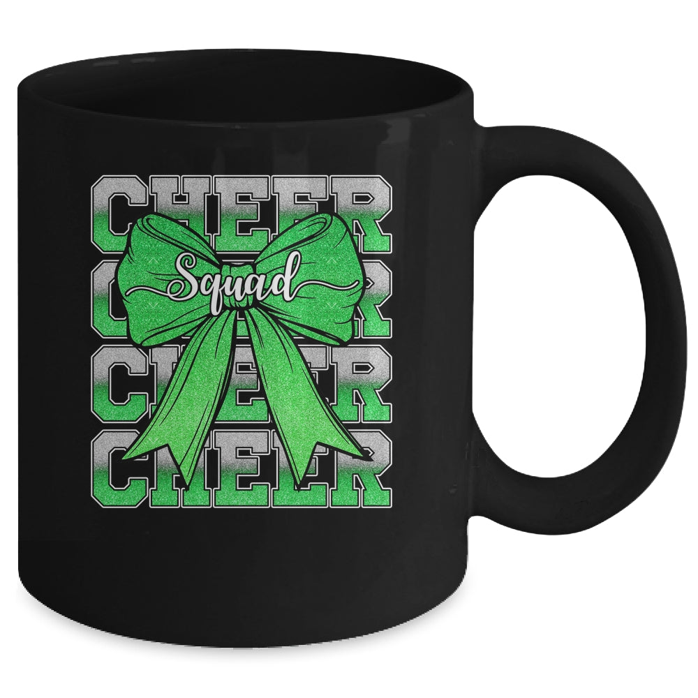 Cheer Squad Funny Cheerleader Cheerleading Coquette Green Mug | siriusteestore