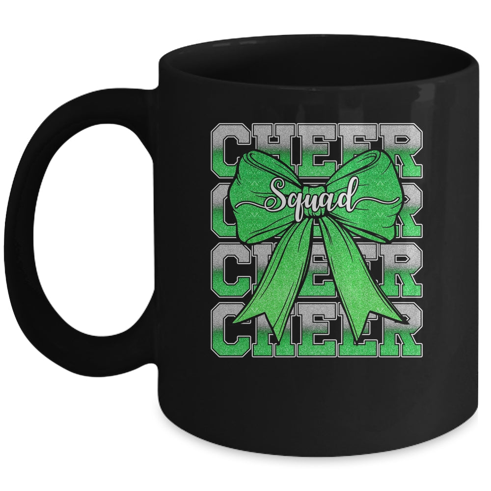 Cheer Squad Funny Cheerleader Cheerleading Coquette Green Mug | siriusteestore