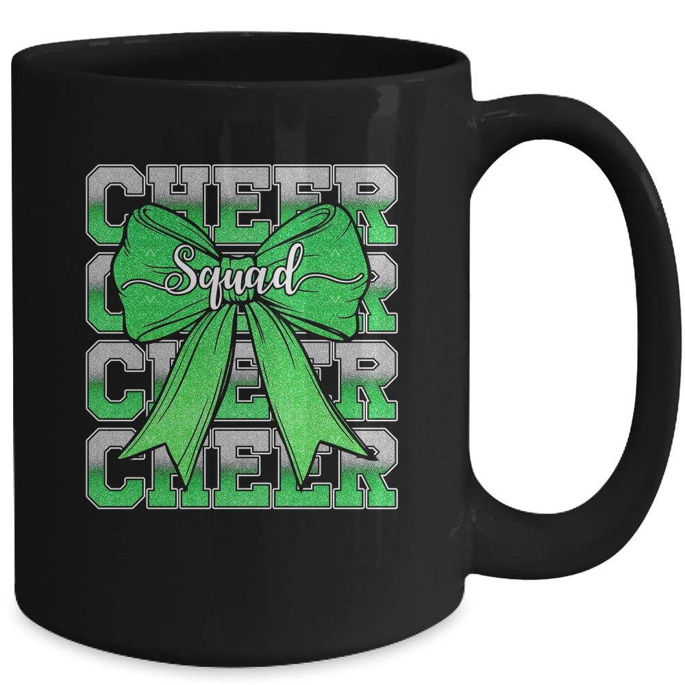 Cheer Squad Funny Cheerleader Cheerleading Coquette Green Mug | siriusteestore