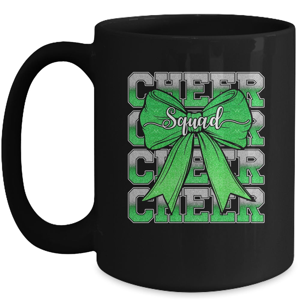 Cheer Squad Funny Cheerleader Cheerleading Coquette Green Mug | siriusteestore