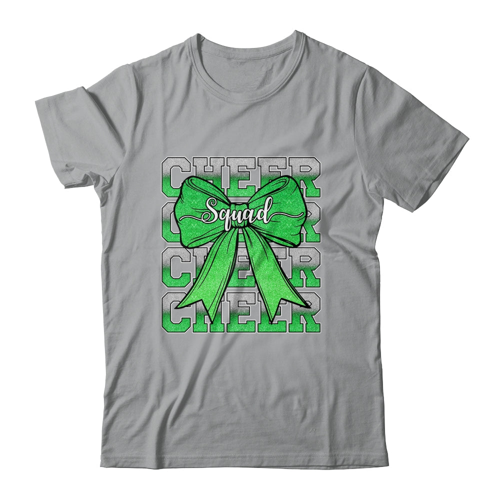 Cheer Squad Funny Cheerleader Cheerleading Coquette Green Shirt & Tank Top | siriusteestore