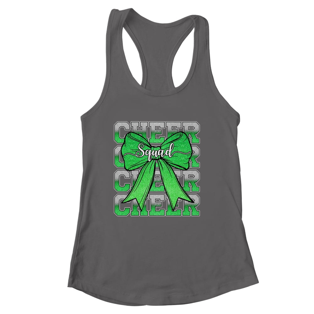 Cheer Squad Funny Cheerleader Cheerleading Coquette Green Shirt & Tank Top | siriusteestore