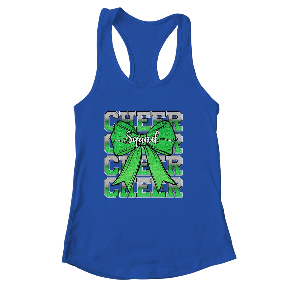 Cheer Squad Funny Cheerleader Cheerleading Coquette Green Shirt & Tank Top | siriusteestore