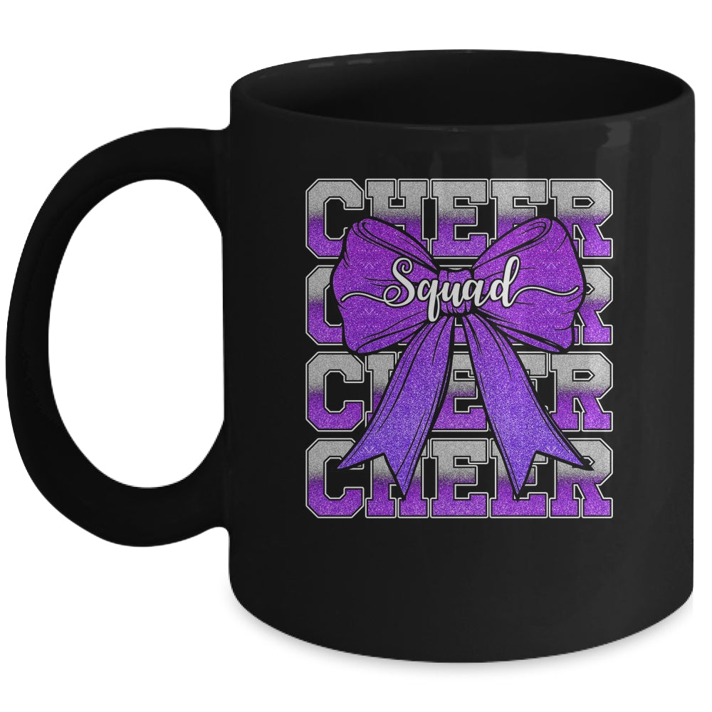 Cheer Squad Funny Cheerleader Cheerleading Coquette Purple Mug | siriusteestore