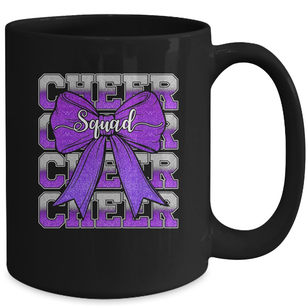 Cheer Squad Funny Cheerleader Cheerleading Coquette Purple Mug | siriusteestore
