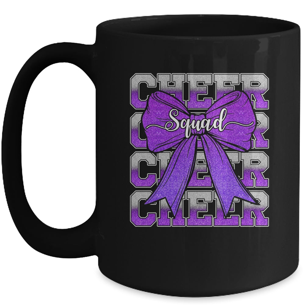 Cheer Squad Funny Cheerleader Cheerleading Coquette Purple Mug | siriusteestore