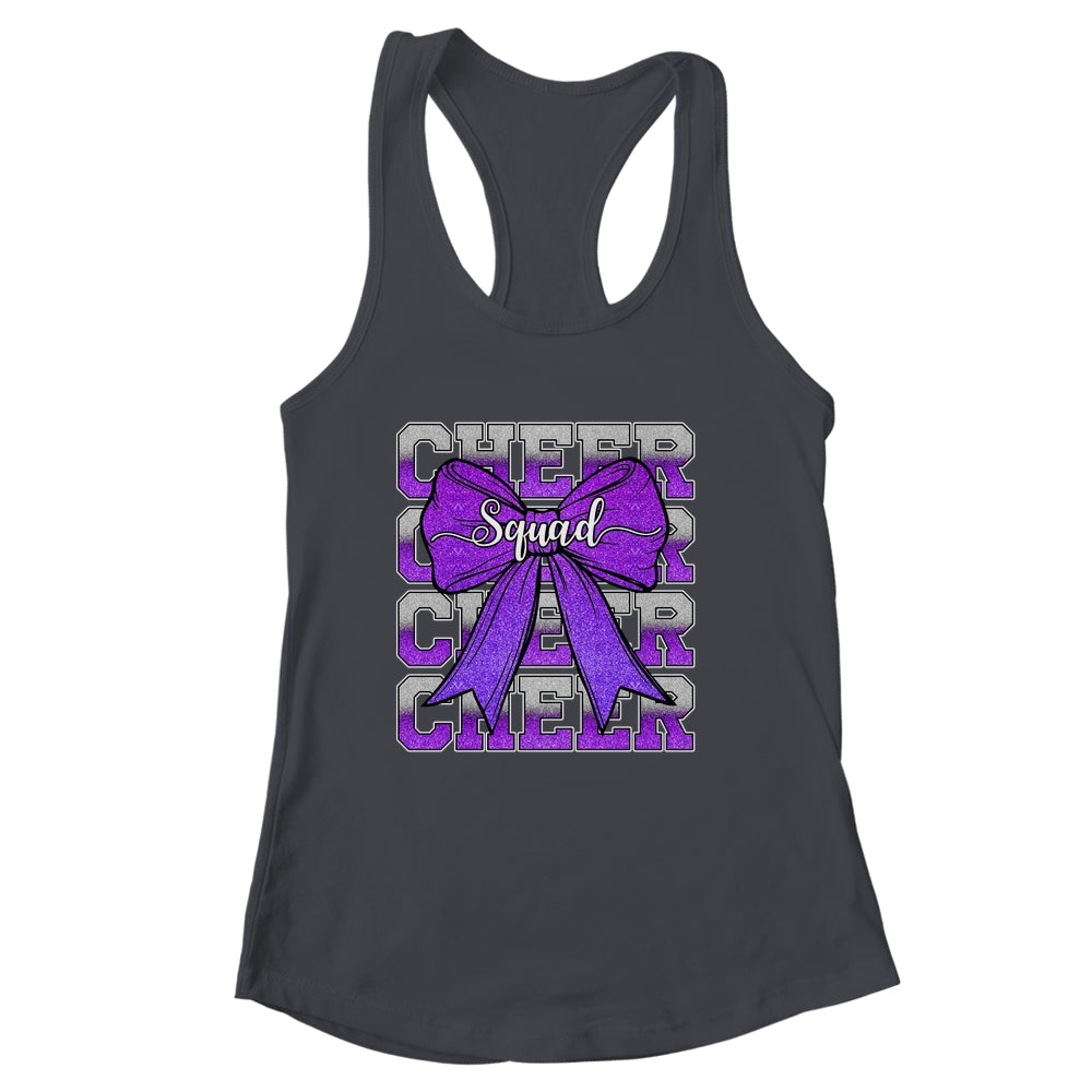 Cheer Squad Funny Cheerleader Cheerleading Coquette Purple Shirt & Tank Top | siriusteestore