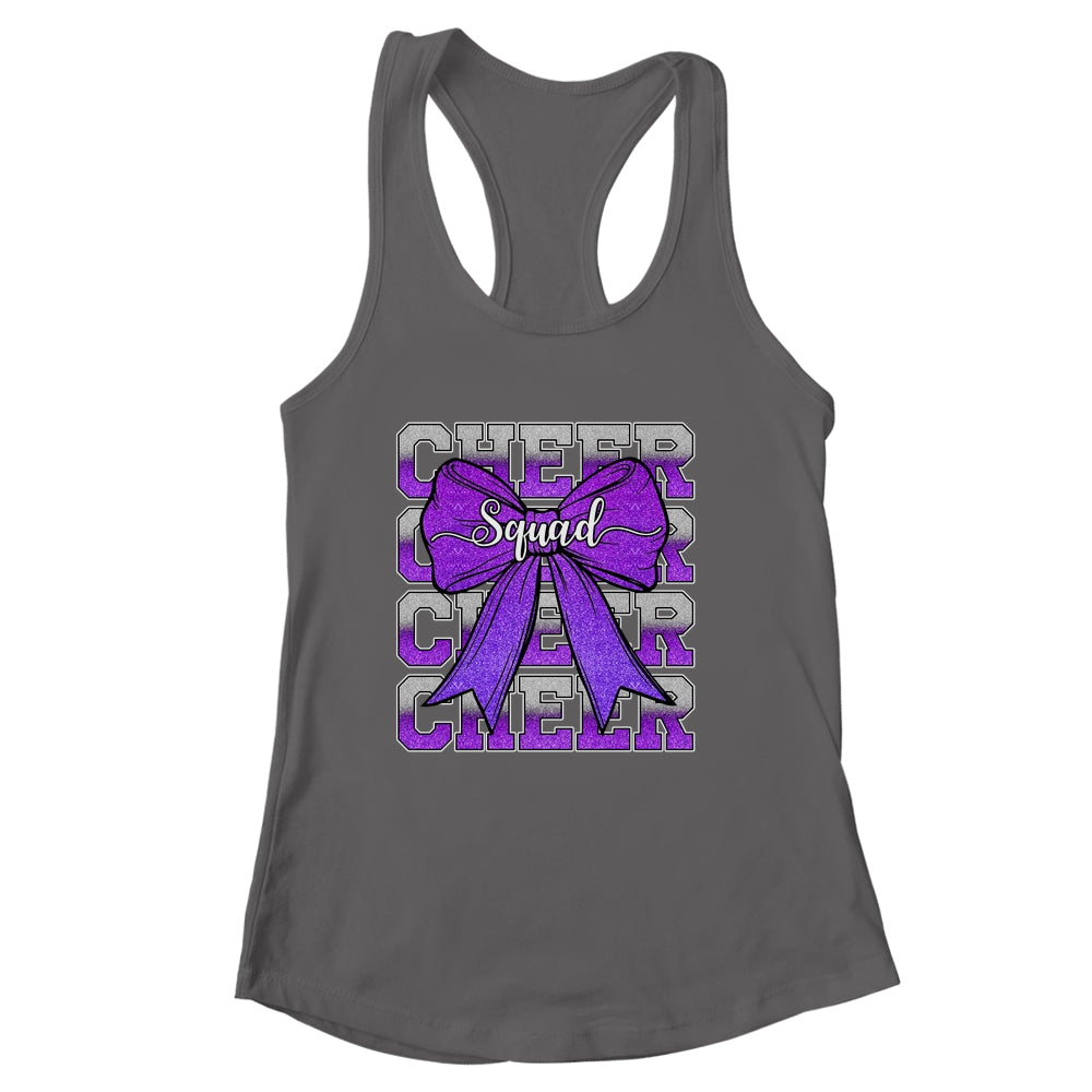 Cheer Squad Funny Cheerleader Cheerleading Coquette Purple Shirt & Tank Top | siriusteestore