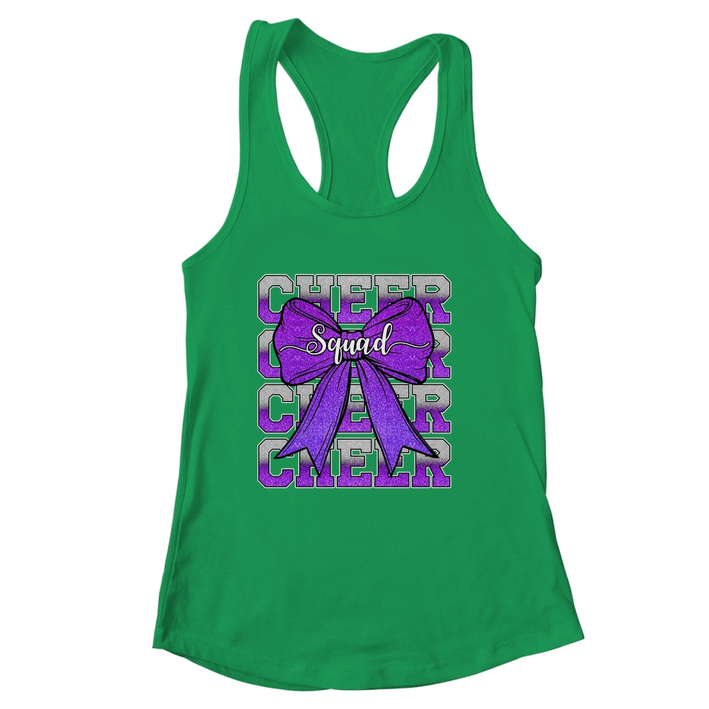 Cheer Squad Funny Cheerleader Cheerleading Coquette Purple Shirt & Tank Top | siriusteestore