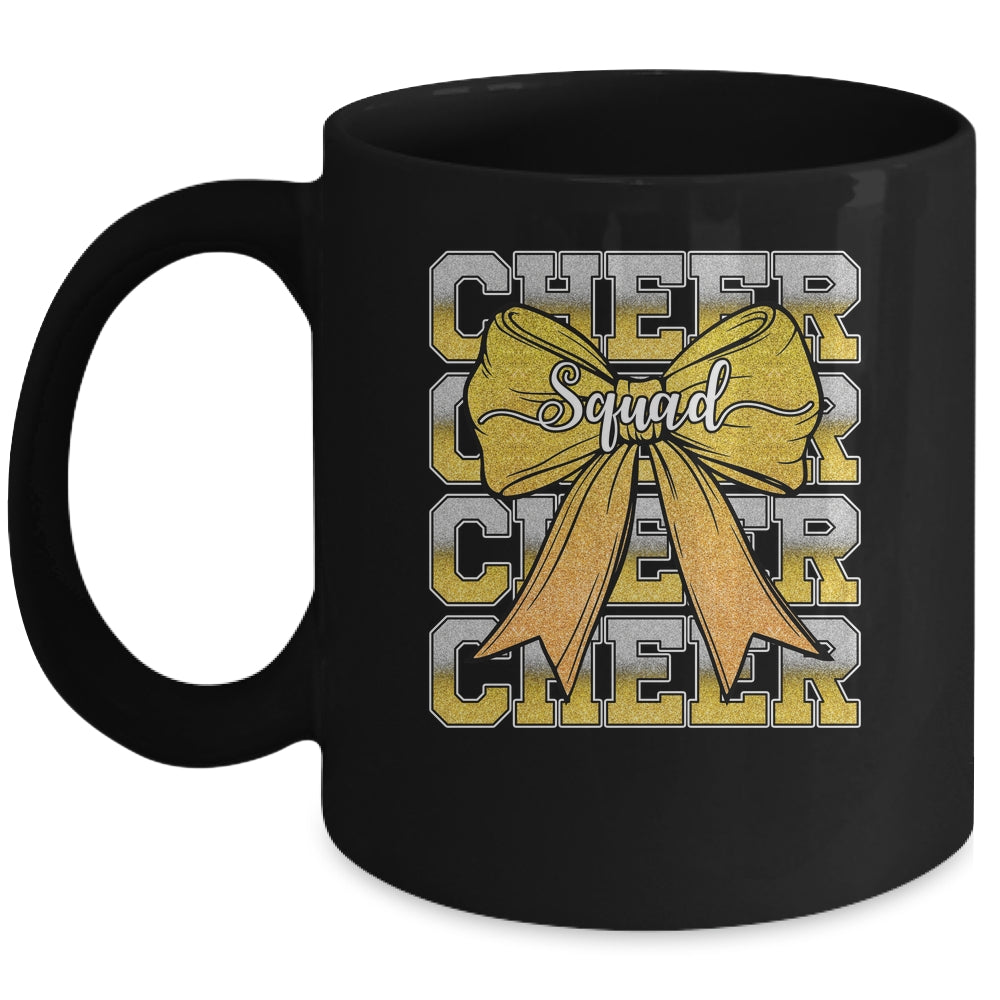 Cheer Squad Funny Cheerleader Cheerleading Coquette Yellow Mug | siriusteestore