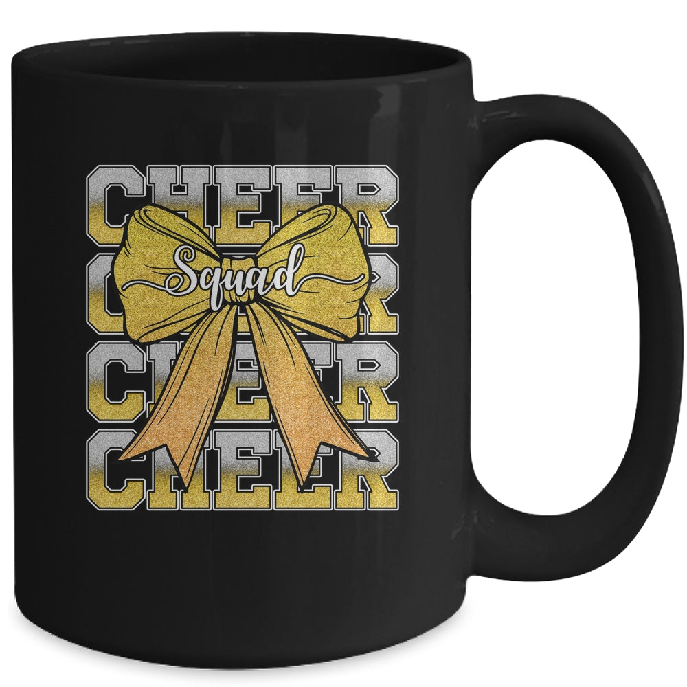 Cheer Squad Funny Cheerleader Cheerleading Coquette Yellow Mug | siriusteestore