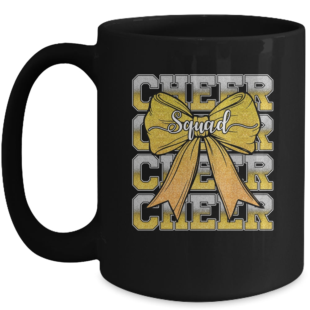 Cheer Squad Funny Cheerleader Cheerleading Coquette Yellow Mug | siriusteestore